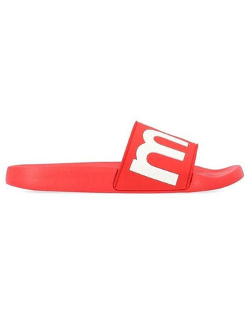 Logo Rubber Slippers Red - ISABEL MARANT - BALAAN 1