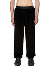 Fleece Nylon Track Pants Black - DIESEL - BALAAN 2