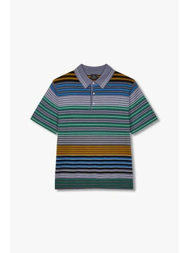 Sseudday Max PS Stripe Wool Polo Knit Charcoal - PAUL SMITH - BALAAN 1