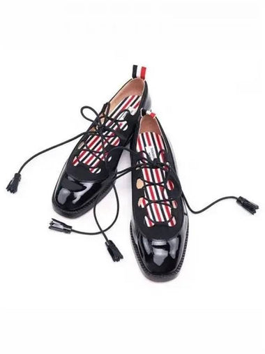 Calfskin Patent Leather Gilly Ballerina Flat Shoes 270774 - THOM BROWNE - BALAAN 1