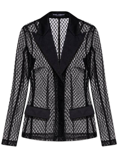 Dolce & Gabbana Transparent Blazer, Women's, Black - DOLCE&GABBANA - BALAAN 1