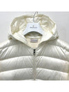 Logo Patch Padded Wool Hooded Jacket White - MONCLER - BALAAN 5