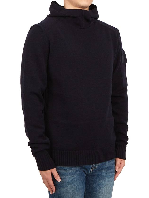 Metropolis Hooded Knit Top Navy - CP COMPANY - BALAAN 4