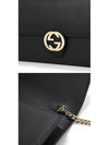 GG Interlocking Chain Strap Cross Bag Black - GUCCI - BALAAN 5