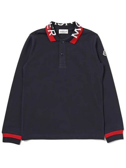 Kids Logo Patch Collar T Shirt 8B000 06 8496W 778 - MONCLER - BALAAN 2