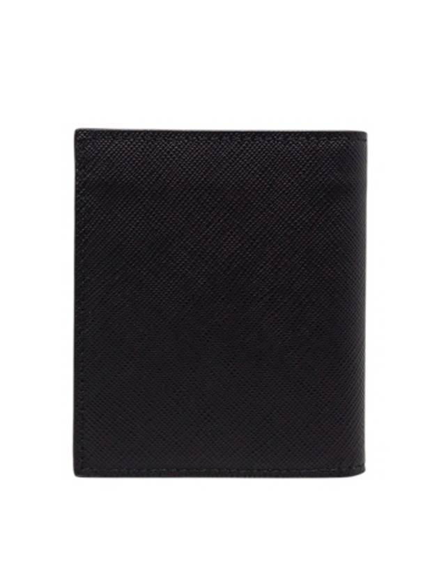 2MO004 Black Saffiano Silver Logo Bicycle Wallet - PRADA - BALAAN 3