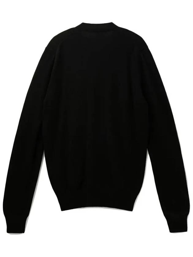 Double Heart V-Neck Cardigan Black - COMME DES GARCONS - BALAAN 4