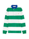 Block Stripe Classic Fit Polo Shirt Green - POLO RALPH LAUREN - BALAAN 2