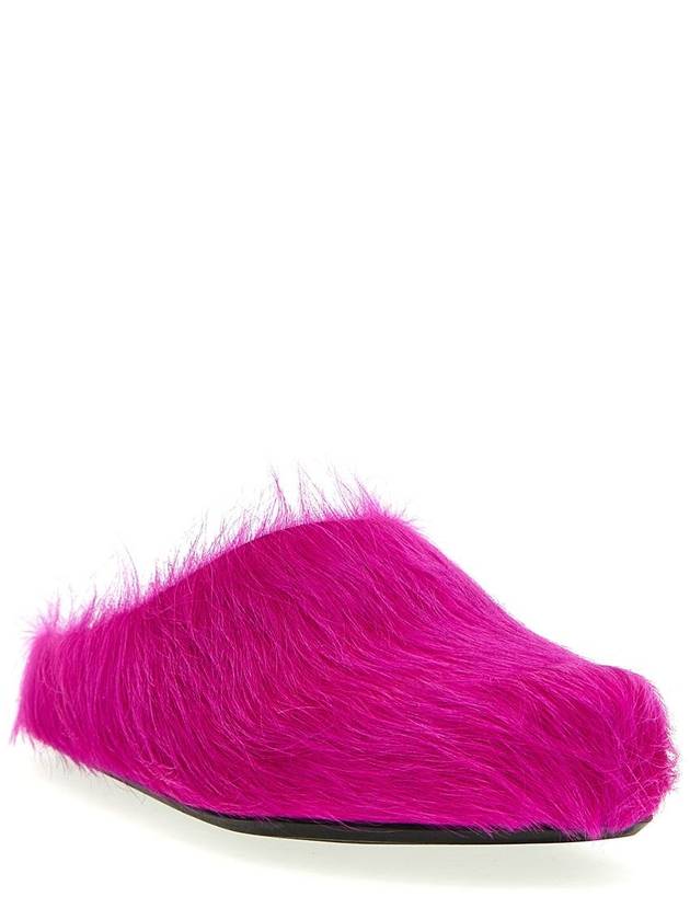 Calf Hair Fussbet Slippers Pink - MARNI - BALAAN 3