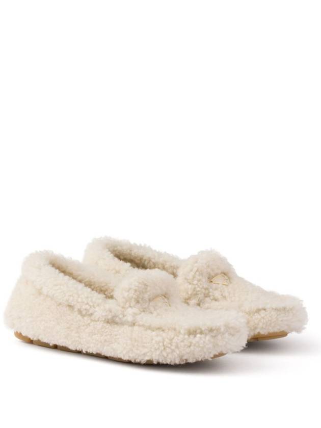 Shearling Driving Shoes Ivory - PRADA - BALAAN 3