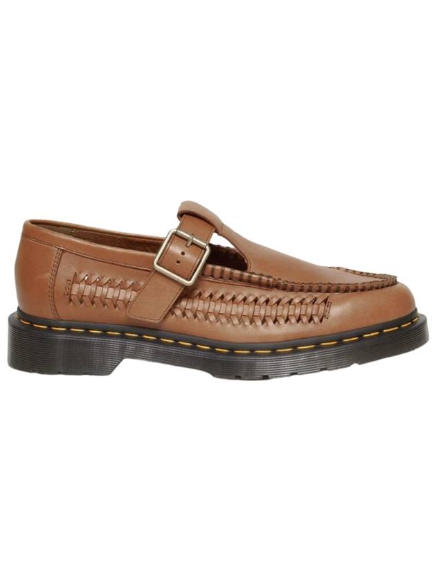 Adrian T-Bar Woven Leather Loafers British Tan - DR. MARTENS - BALAAN 1