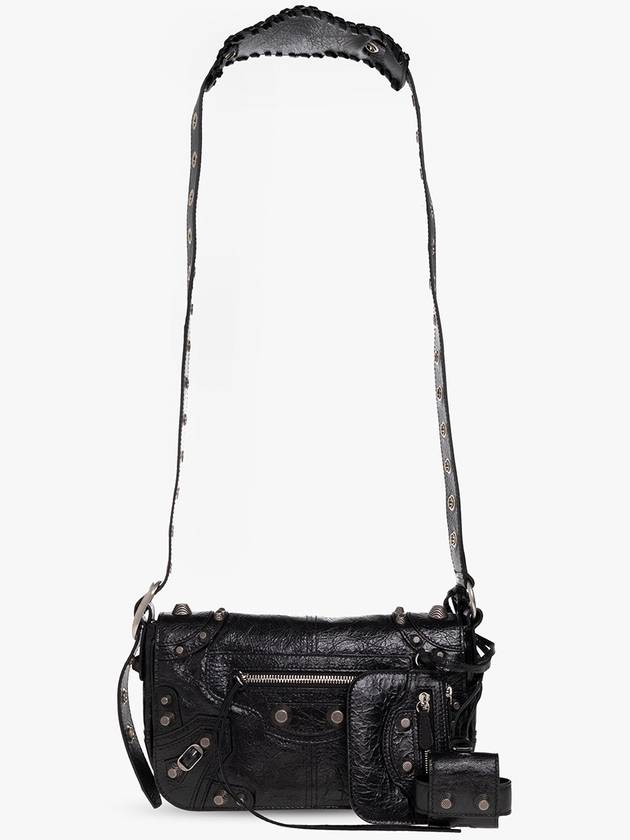 Zipper Stud Arena Lambskin Shoulder Bag Black - BALENCIAGA - BALAAN 2