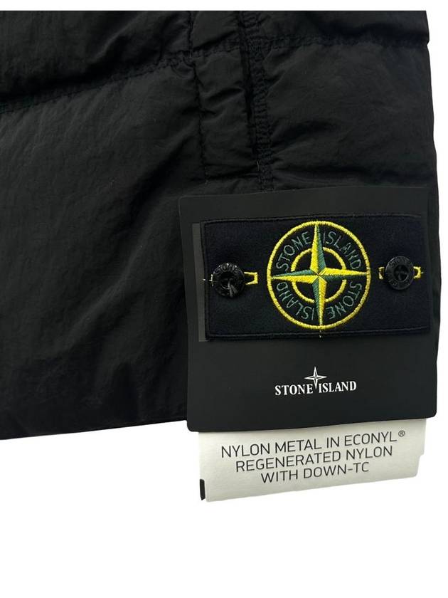 High Neck Padded Vest Black - STONE ISLAND - BALAAN 7