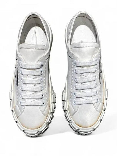 Women's Gaverine Fabric Low Top Sneakers White - PRADA - BALAAN 2