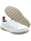 Frayed Canvas Cable Knit Sole Field Shoes White - THOM BROWNE - BALAAN 4