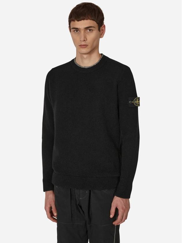 Waffen Patch Crew Neck Sweatshirt Black - STONE ISLAND - BALAAN 2