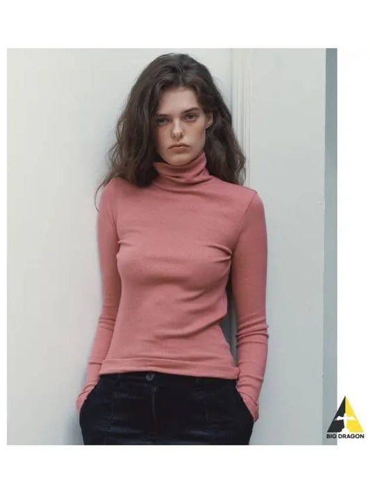 SLIM FIT TURTLE NECK TOP ROUGE PINK - BENSIMON - BALAAN 1