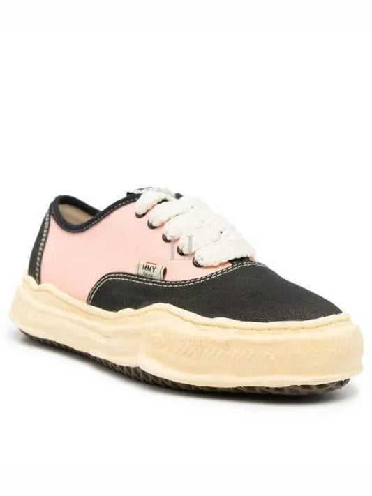 Baker VL OG Sole Canvas Low Top Sneakers Black Pink - MIHARA YASUHIRO - BALAAN 2