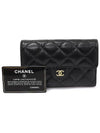 AP0232 Black caviar gold CC logo classic flap medium wallet 30s - CHANEL - BALAAN 2