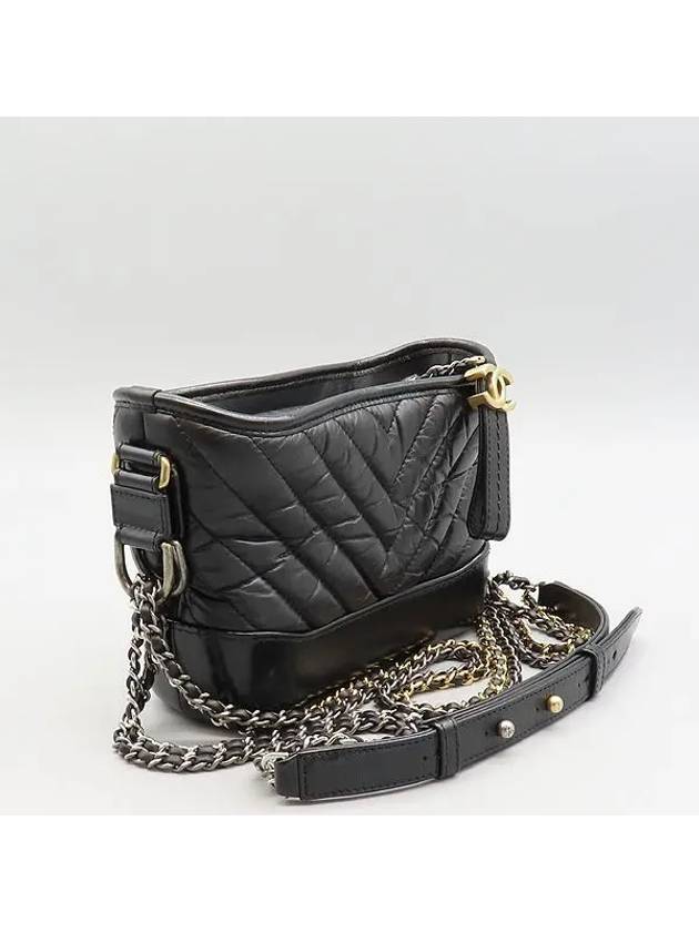 A91810 Black Gabrielle Hobo Small Chain Shoulder and Crossbag - CHANEL - BALAAN 4