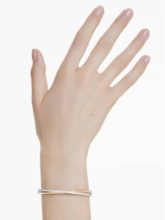 Hyperbola Bangle Round Cut Bracelet White - SWAROVSKI - BALAAN 3