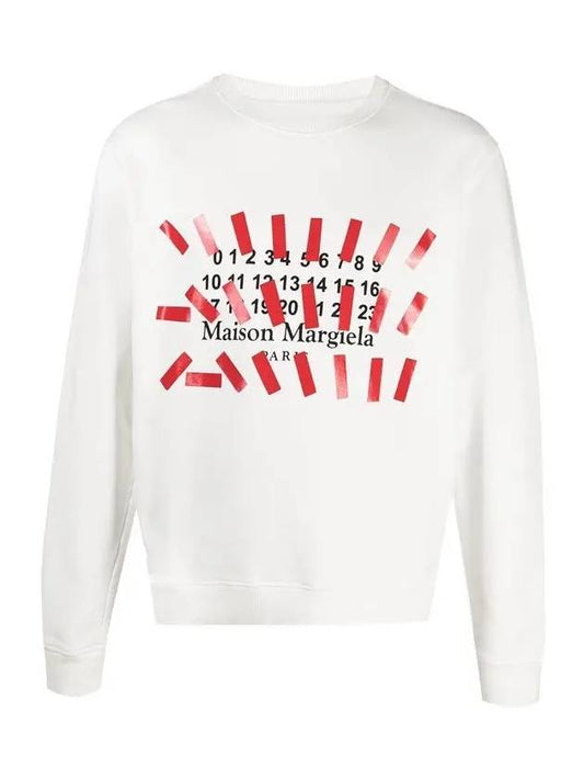 Numbering Graphic Logo Cotton Sweatshirt White - MAISON MARGIELA - BALAAN 2