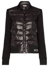 Women's Logo Cotton Mix Goose Down Padded Jacket Black - MONCLER - BALAAN.