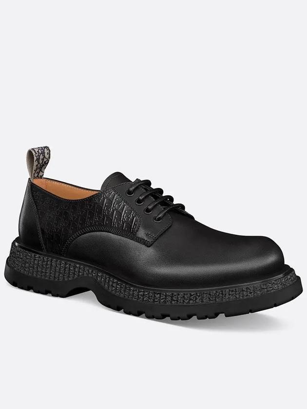 Buffalo Bossed Oblique Motif Derby Black - DIOR - BALAAN 3