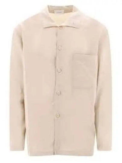 Silk Blend Long Sleeve Shirt Beige - LEMAIRE - BALAAN 2