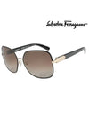 Eyewear Square Metal Sunglasses Black - SALVATORE FERRAGAMO - BALAAN 2