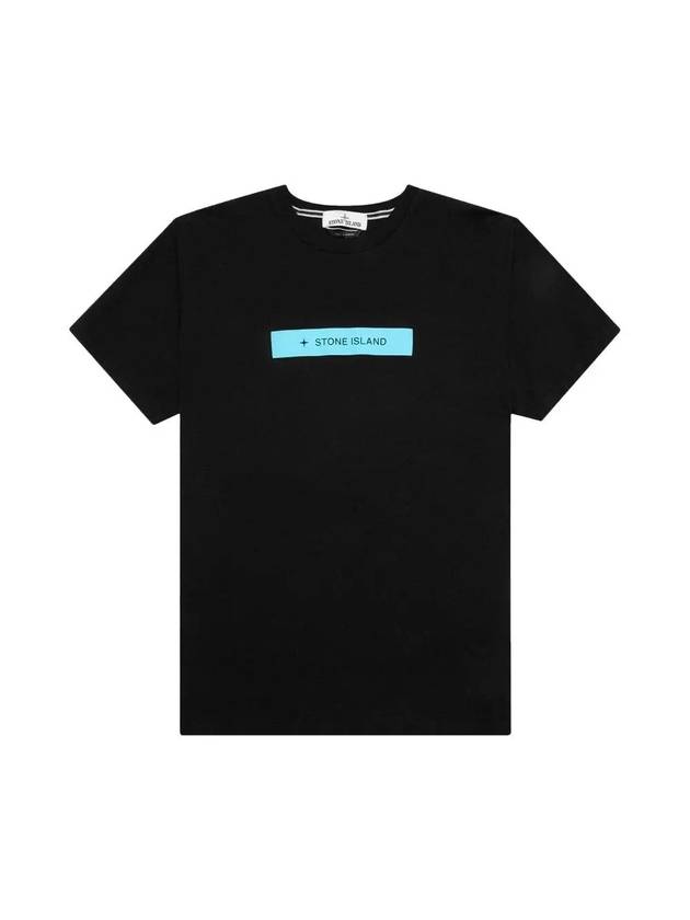 Micro Logo Print Short Sleeve T-shirt Black - STONE ISLAND - BALAAN 4