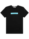 Micro Logo Print Short Sleeve T-shirt Black - STONE ISLAND - BALAAN 4