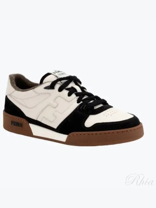 Match FF Logo Low Top Sneakers Black - FENDI - BALAAN 2