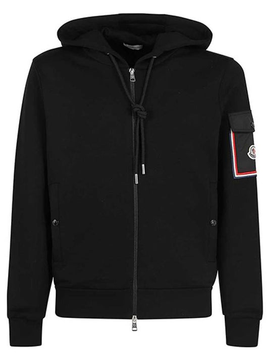 Three Stripe Pocket Hooded Jacket Black - MONCLER - BALAAN 2