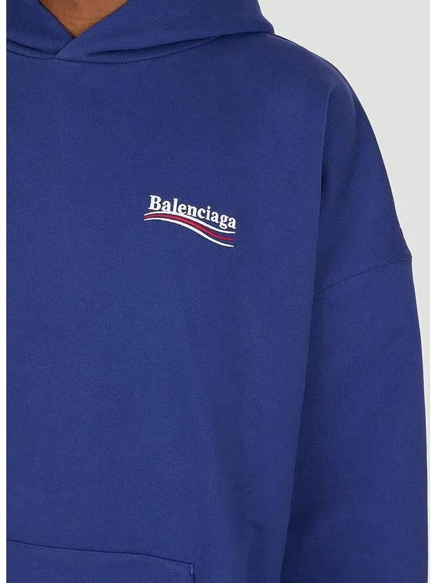 Logo Print Oversized Hoodie Blue - BALENCIAGA - BALAAN 6