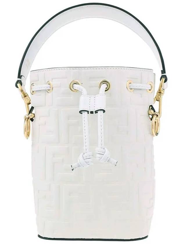 Mon Tresor Small Leather Bucket Bag White - FENDI - BALAAN 2