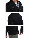 Men's Rider Coated Cotton Biker Jacket Black - BALMAIN - BALAAN 5