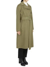 Wrap Wool Cashmere Belt Trench Coat Green - THEORY - BALAAN 5