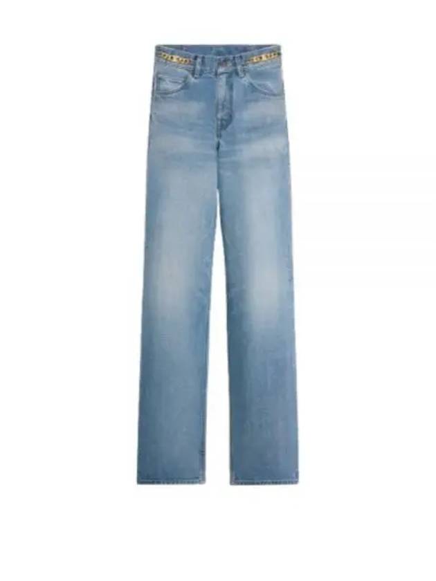 Kitty Pismo Wash Denim Straight Jeans Blue - CELINE - BALAAN 2