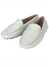 Women's Gommino Leather Driving Shoes White - TOD'S - BALAAN 3