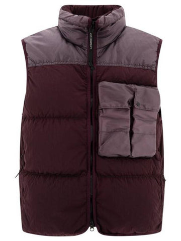 Eco Chrome-R Mixed Down Vest Violet - CP COMPANY - BALAAN 1