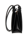 Giro Knotted Leather Small Shoulder Bag Black - JIL SANDER - BALAAN 4