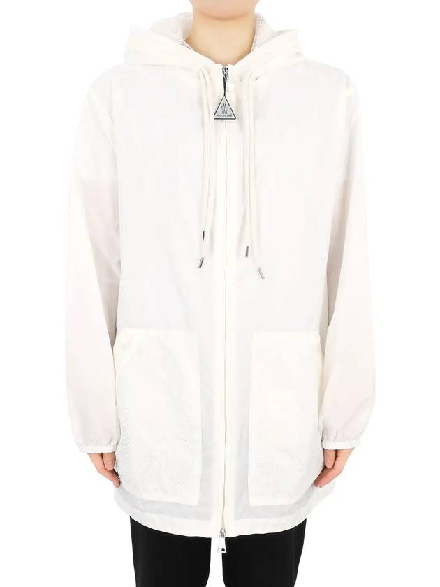 Women s IOLE Hooded Long Jacket White 1A00101 5968E 032 - MONCLER - BALAAN 3