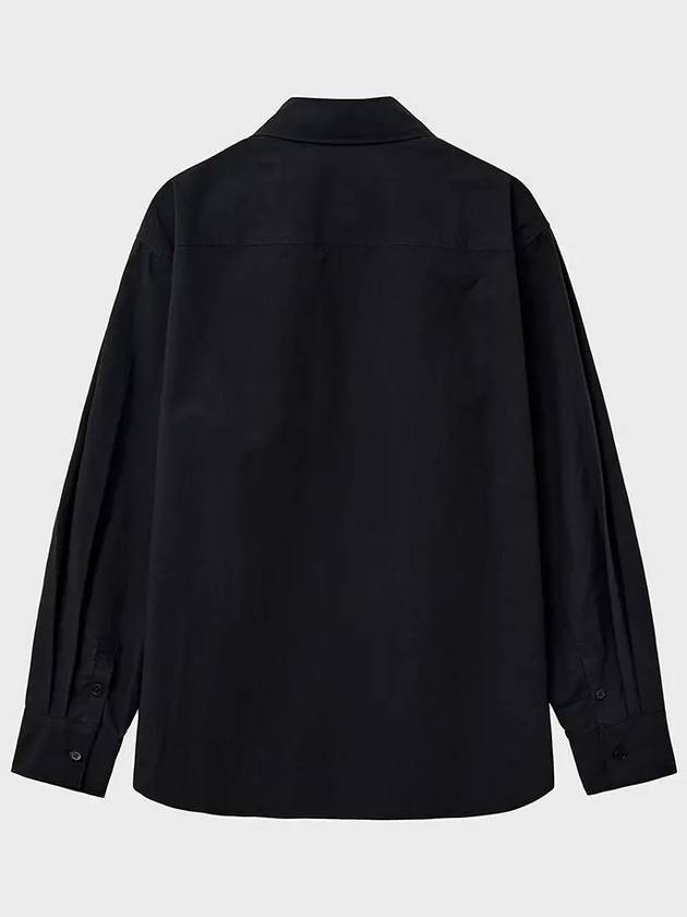 Classic Cotton Regular Long Sleeve Shirt Black - NOIRER - BALAAN 4