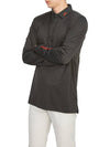 Men's Tour Tech Long Sleeve Polo Shirt Black Melange - J.LINDEBERG - BALAAN 6