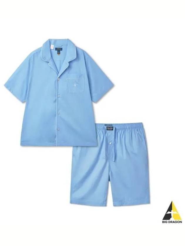 cotton pajama set blue - POLO RALPH LAUREN - BALAAN 1