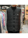 Men's Logo Patch Puffer Vest Black - STONE ISLAND - BALAAN 3