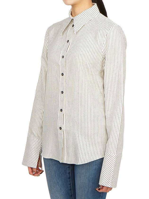 Journey Striped Long Sleeve Shirt White - GOLDEN GOOSE - BALAAN 5