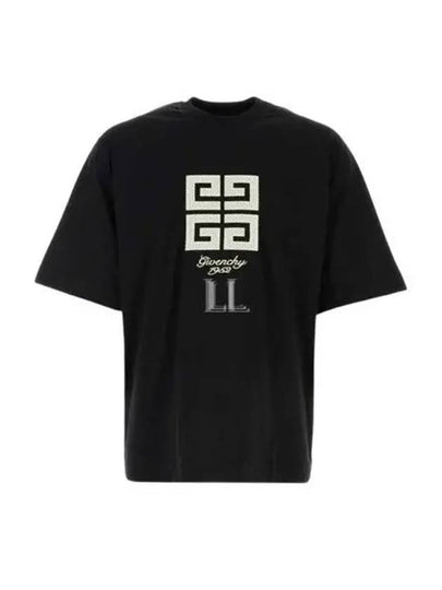 4G Logo Cotton Short Sleeve T-Shirt Black - GIVENCHY - BALAAN 2