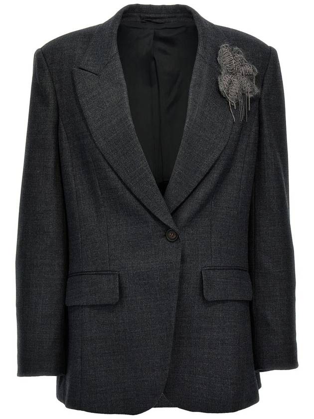 Brunello Cucinelli 'Monile' Single-Breasted Blazer - BRUNELLO CUCINELLI - BALAAN 1